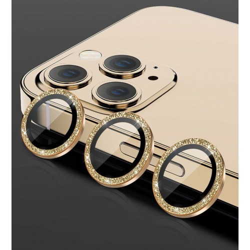 Binano iPhone 11 Pro Max Diamond Kamera Koruyucu Gold