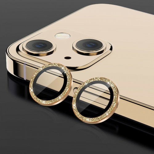 Binano iPhone 12 Diamond Kamera Koruyucu Gold