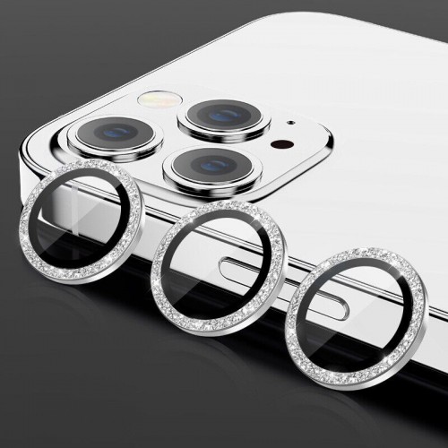 Binano iPhone 11 Pro Max Diamond Kamera Koruyucu Silver