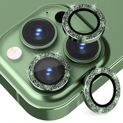 Binano iPhone 11 Pro Diamond Kamera Koruyucu Karışık Yeşil