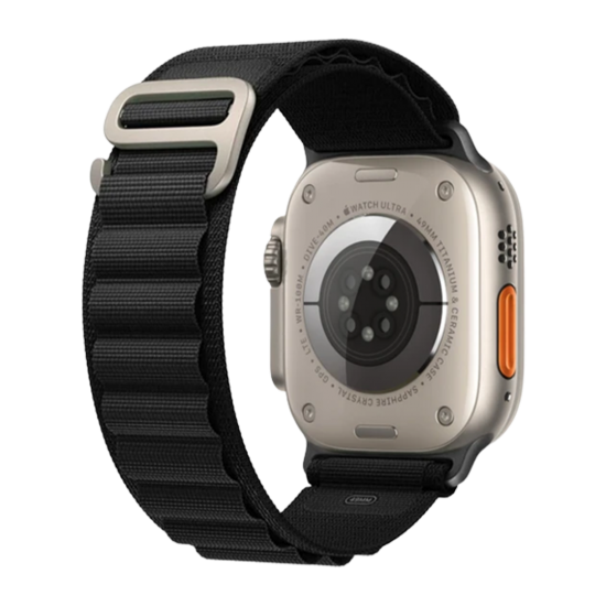 E2M Apple Watch 38-40-41MM KRD-26 Alpine Siyah Kordon