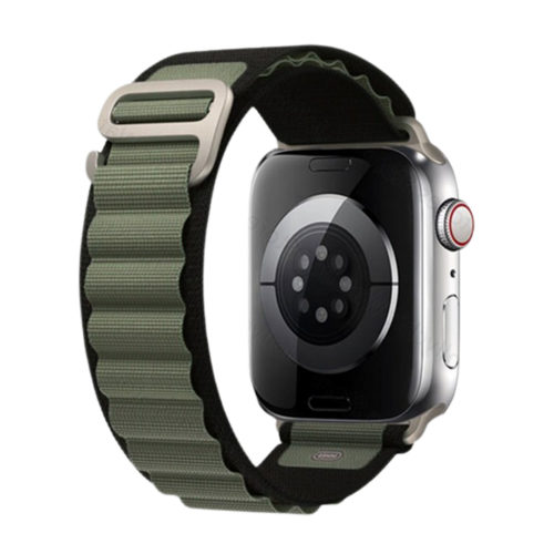 E2M Apple Watch 38-40-41MM KRD-26 Alpine Çift Renkli Yeşil Kordon