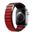E2M Apple Watch 42-44-45-49MM KRD-26 Alpine Çift Renkli Bordo Kordon