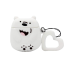 E2M Airpods 1-2 Kılıf Bare Bear Beyaz