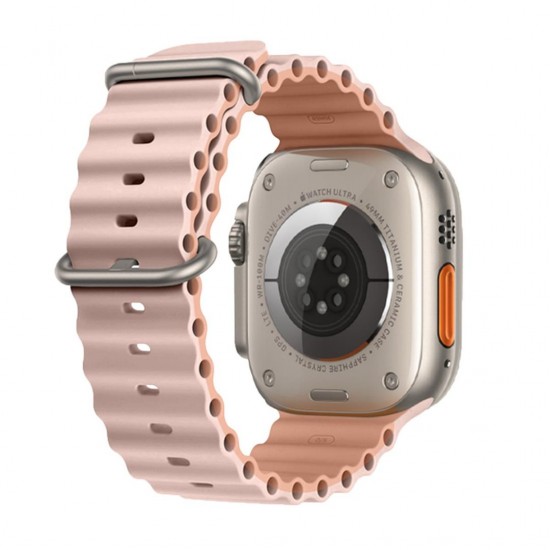 E2M Apple Watch 38-40-41MM KRD-28 Ocean Çift Renkli Rose Gold Kordon