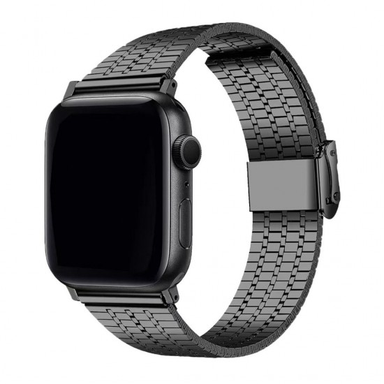 E2M Apple Watch 38-40-41MM KRD-29 Metal Siyah Kordon