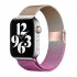 E2M Apple Watch 38-40-41MM KRD-31 Metal Çift Renkli Pembe  Kordon