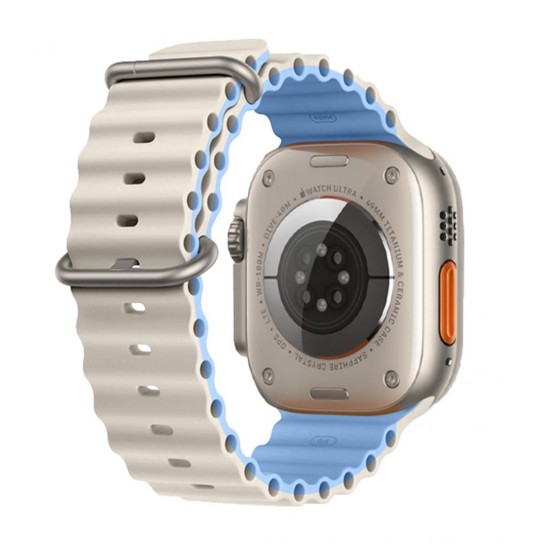 E2M Apple Watch 42-44-45-49MM KRD-28 Ocean Çift Renkli Mavi Kordon E2M Apple Watch 42-44-45-49MM KRD-28 Ocean Çift Renkli Mavi Kordon