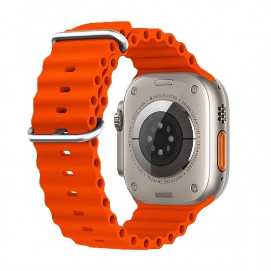 E2M Apple Watch 42-44-45-49MM KRD-28 Ocean Turuncu Kordon