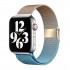 E2M Apple Watch 42-44-45-49MM KRD-31 Metal Çift Renkli Gold Kordon