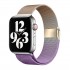 E2M Apple Watch 42-44-45-49MM KRD-31 Metal Çift Renkli Lila Kordon