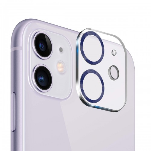 Binano iPhone 11/12 Mini 3D Pro Kamera Koruyucu Mavi