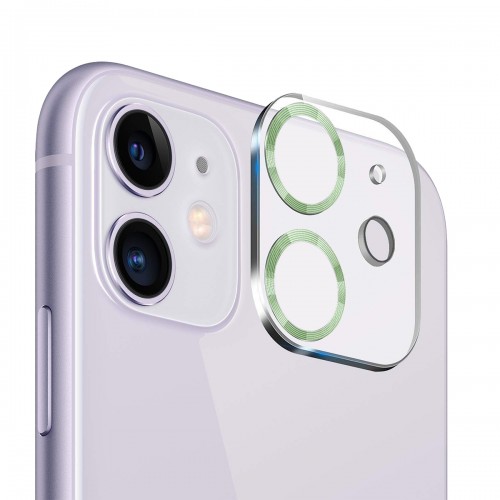 Binano iPhone 11/12 Mini 3D Pro Kamera Koruyucu Açık Yeşil