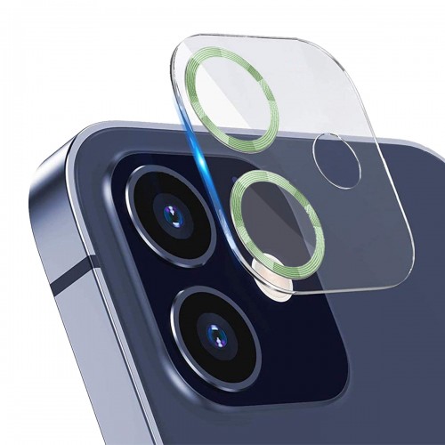 Binano iPhone 12 3D Pro Kamera Koruyucu Açık Yeşil