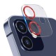 Binano iPhone 12 3D Pro Kamera Koruyucu Kırmızı