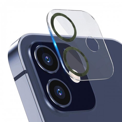 Binano iPhone 12 3D Pro Kamera Koruyucu Koyu Yeşil