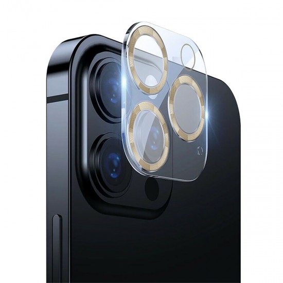 Binano iPhone 12 Pro 3D Pro Kamera Koruyucu Retro Gold Binano iPhone 12 Pro 3D Pro Kamera Koruyucu Retro Gold