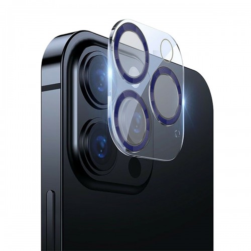 Binano iPhone 12 Pro Max 3D Pro Kamera Koruyucu Mavi