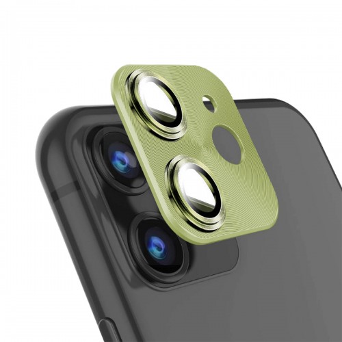 Binano iPhone 11 Pro/11 Pro Max 360 Metal Kamera Koruyucu Açık Yeşil