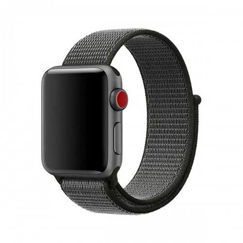 BİPOWER Apple Watch 38-40 mm KRD3 Hasır Kordon Gri