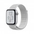 BİPOWER Apple Watch 42-44 mm KRD3 Hasır Kordon Gümüş