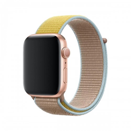BİPOWER Apple Watch 38-40 mm KRD3 Hasır Kordon Sarı