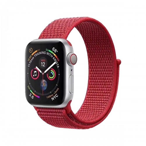 BİPOWER Apple Watch 38-40 mm KRD3 Hasır Kordon Kırmızı