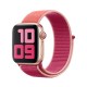 BİPOWER Apple Watch 42-44mm KRD3 Hasır Kordon Vişne