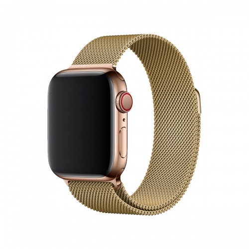 BİPOWER Apple Watch 38-40mm KRD1 Metal Hasır Kordon Altın