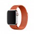 BİPOWER Apple Watch 42-44mm KRD1 Metal Hasır Kordon Turuncu