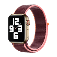 BİPOWER Apple Watch 42-44 mm KRD3 Hasır Spor Mürdüm Kordon
