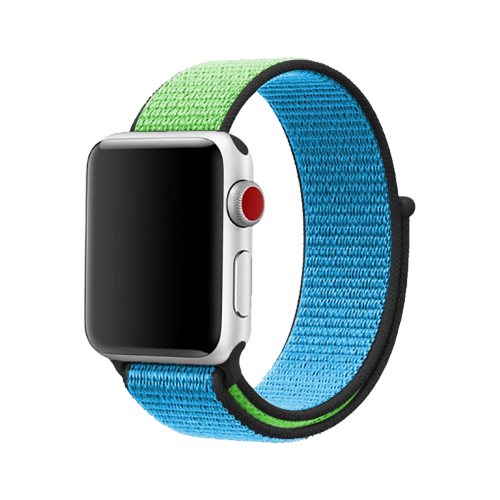 BİPOWER Apple Watch 38-40 mm KRD3 Hasır Spor Mavi Kordon