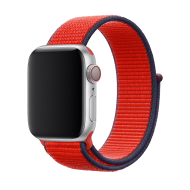 BİPOWER Apple Watch 42-44 mm KRD3 Hasır Spor Kırmızı Kordon