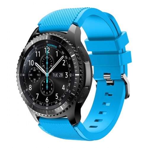 BİPOWER Huawei Watch 20mm KRD12 Frontier Silikon Kordon Gök Mavisi