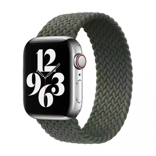 BİPOWER Apple Watch 38-40mm KRD15 Örgü Kordon S Beden Haki