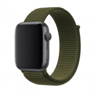 BİPOWER Apple Watch 42-44 mm KRD3 Hasır Kordon Haki