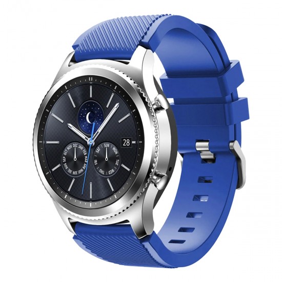 BİPOWER Samsung Watch 20mm KRD12 Frontier Silikon Kordon Mavi