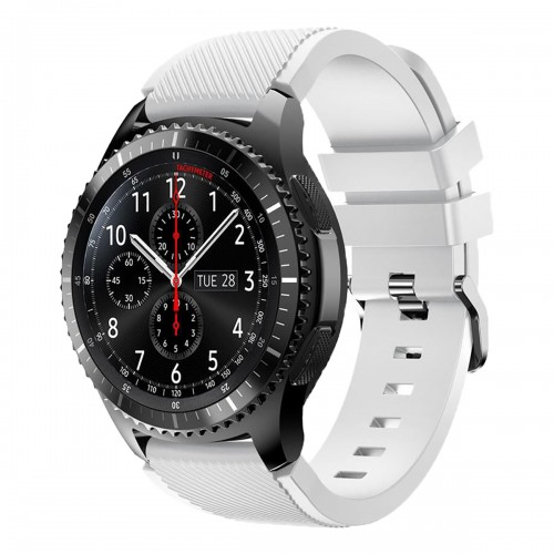 BİPOWER Samsung Watch 22mm KRD12 Frontier Silikon Kordon Beyaz