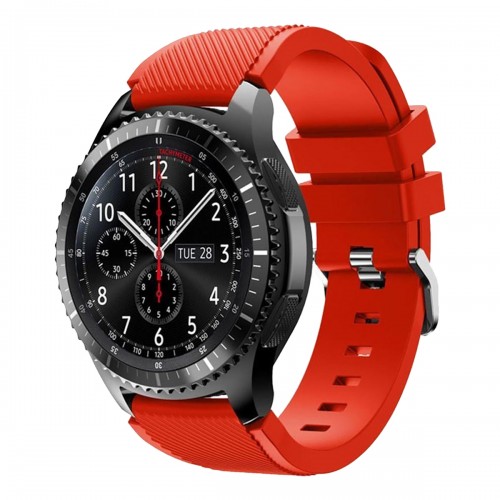 BİPOWER Samsung Watch 22mm KRD12 Frontier Silikon Kordon Kırmızı