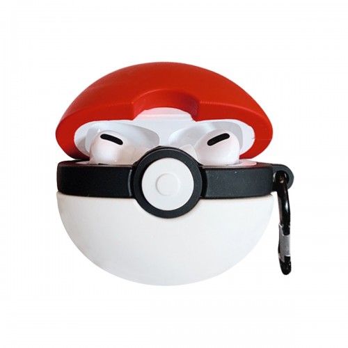 BİPOWER Airpods Pro Kılıf Pokemon Kırmızı