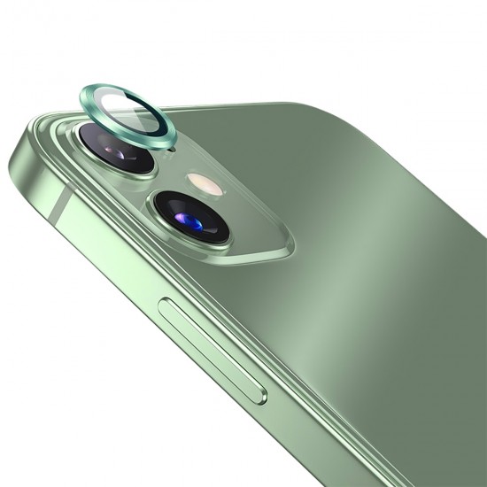 BİNANO Metal Ring Iphone 11/12/12 Mini Lens Koruyucu 2'Li Takım Yeşil