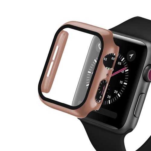 BİPOWER Apple Watch 38 mm Kasa Ve Ekran Koruyucu Rose Gold