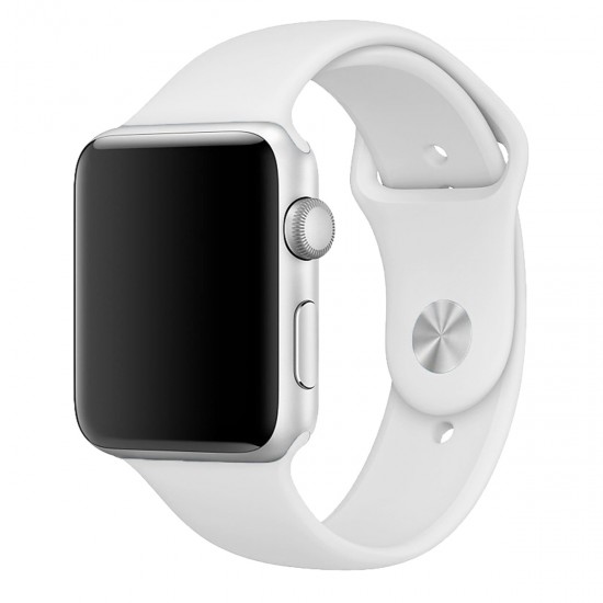 BİPOWER Apple Watch 42-44mm Classic Silikon Kordon Beyaz BİPOWER Apple Watch 42-44mm Classic Silikon Kordon Beyaz