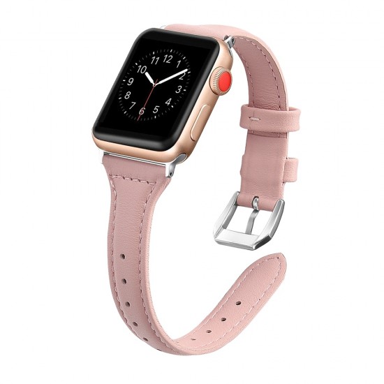 BİPOWER Apple Watch 42-44mm KRD13 Deri Kordon Pembe BİPOWER Apple Watch 42-44mm KRD13 Deri Kordon Pembe