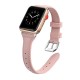 BİPOWER Apple Watch 42-44mm KRD13 Deri Kordon Pembe