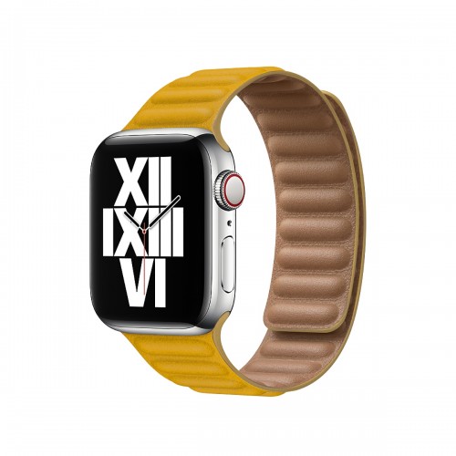 BİPOWER Apple Watch 42-44mm KRD14 Deri Kordon Sarı