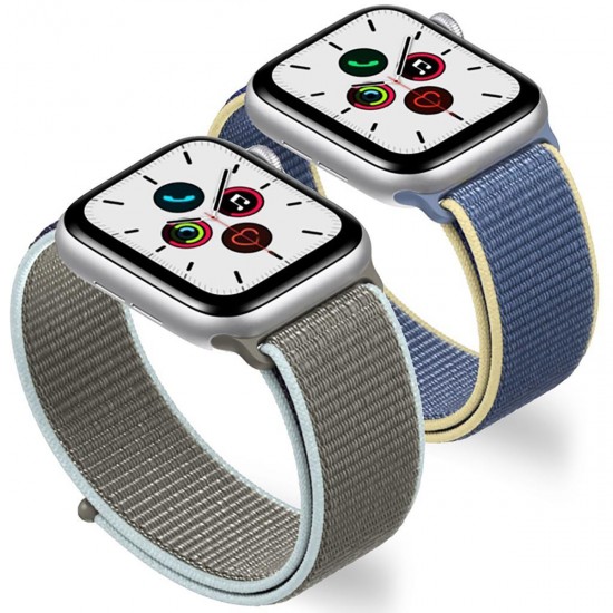 BİPOWER Apple Watch 38-40 mm KRD3 Hasır Kordon Vişne