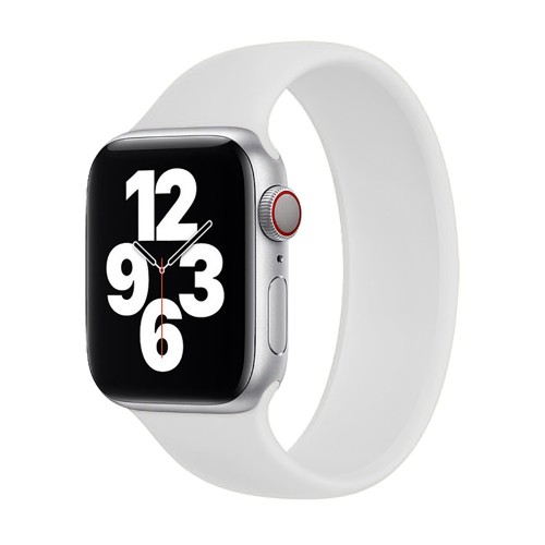 BİPOWER Apple Watch 42-44mm KRD18 Silikon Solo Kordon L Beden Beyaz