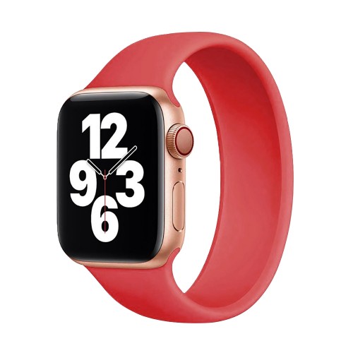BİPOWER Apple Watch 42-44mm KRD18 Silikon Solo Kordon L Beden Kırmızı