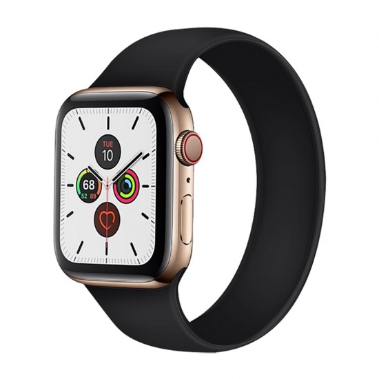 BİPOWER Apple Watch 42-44mm KRD18 Silikon Solo Kordon M Beden Siyah BİPOWER Apple Watch 42-44mm KRD18 Silikon Solo Kordon M Beden Siyah